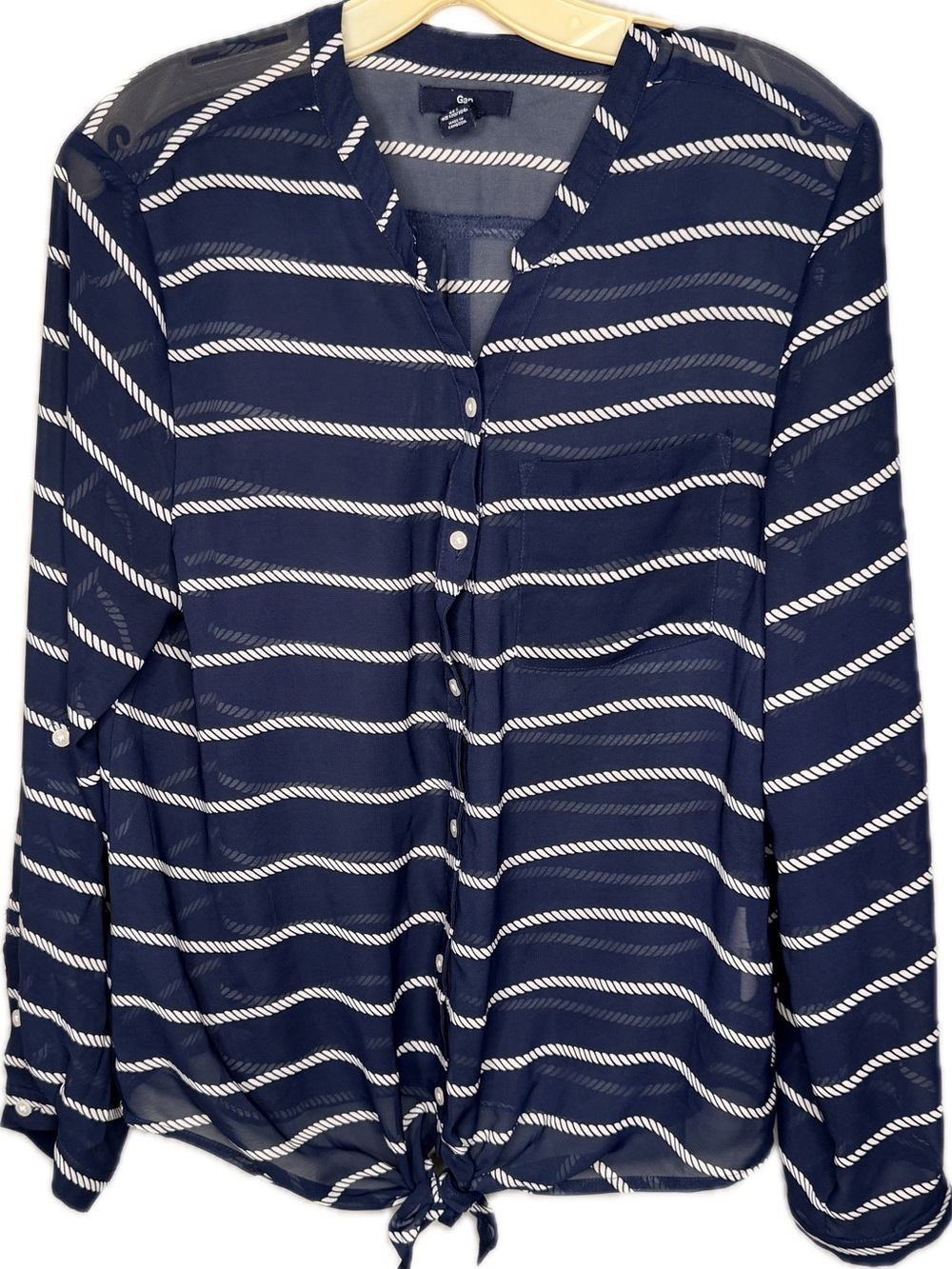 Gap Navy Sheer Top
